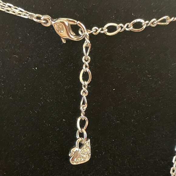 Swarovski Holly Starfish Double Strand Rhodium-Plated Silver Necklace - Picture 6 of 7